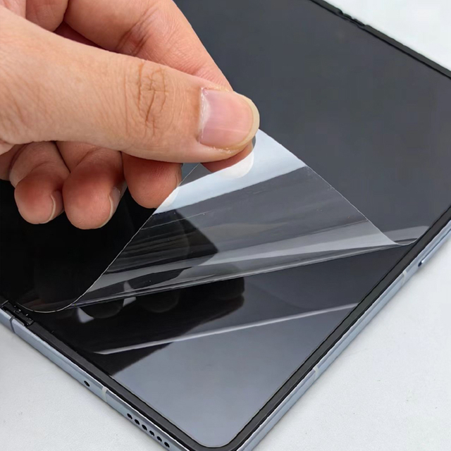 Tablet screen protection film application