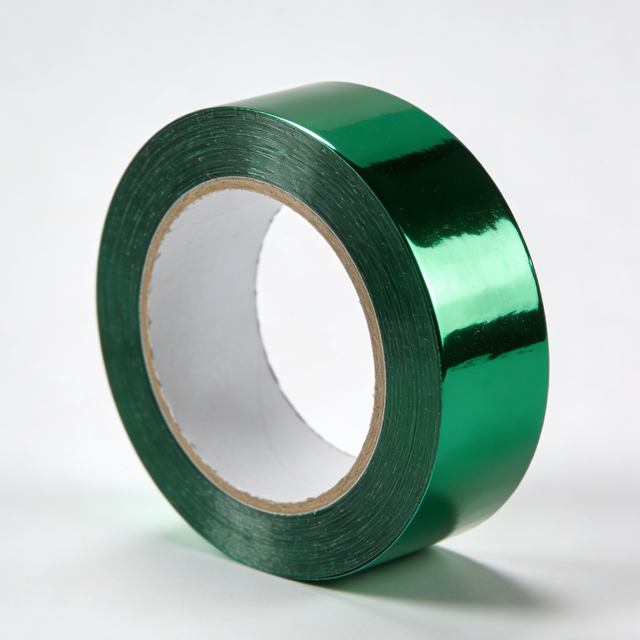 Green polyester adhesive tape roll