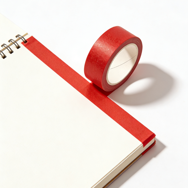 Red masking tape for book binding