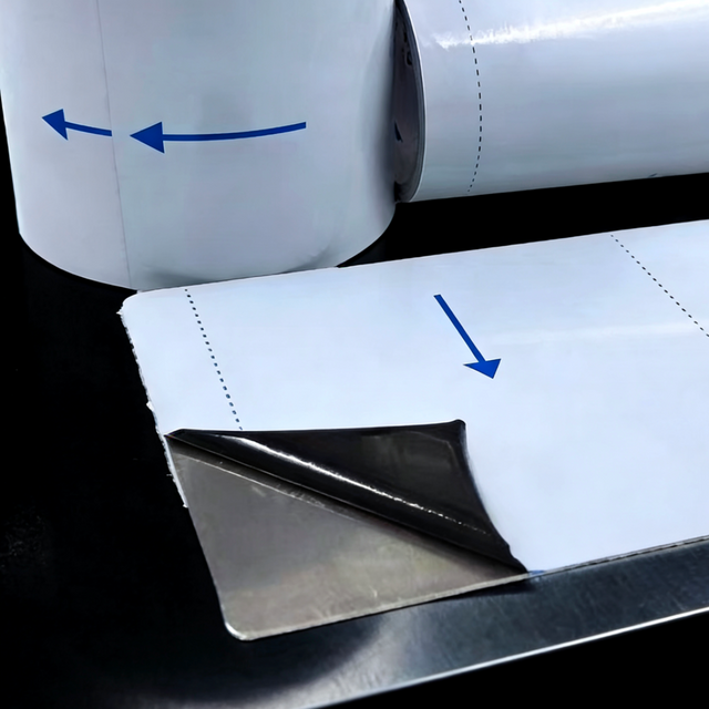 Black protective film applied to stainless steel sheet
