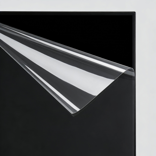 Clear surface protective film roll