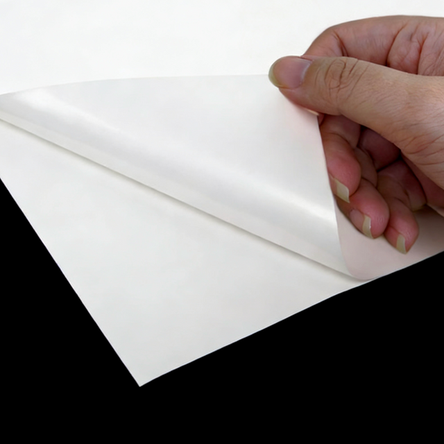 White removable protective film for panels