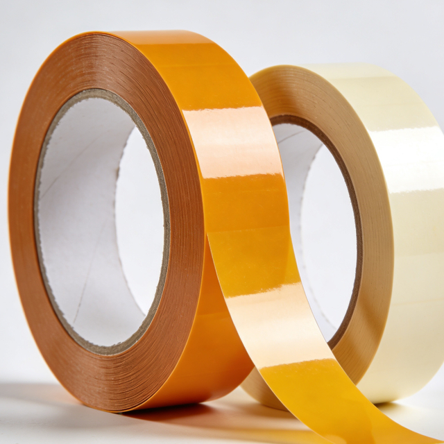 Orange and clear BOPP packing tapes