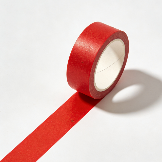 Red adhesive masking tape