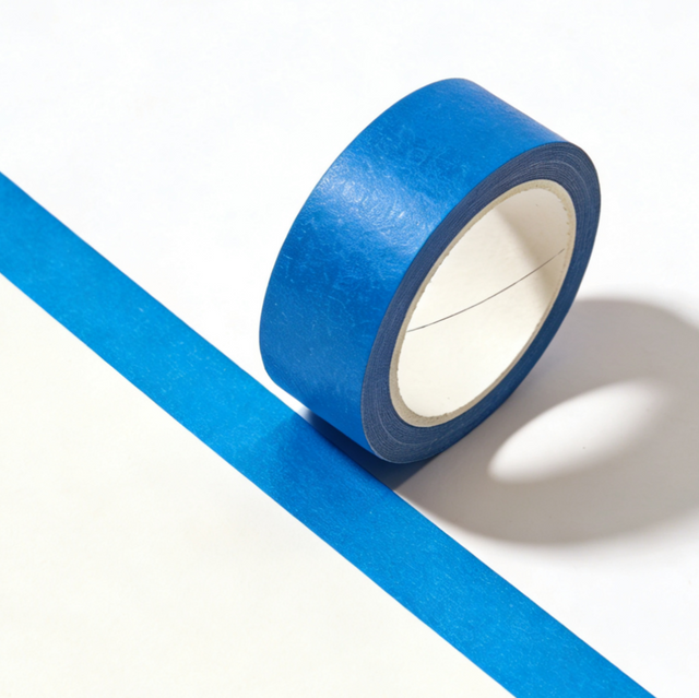 Blue masking tape roll